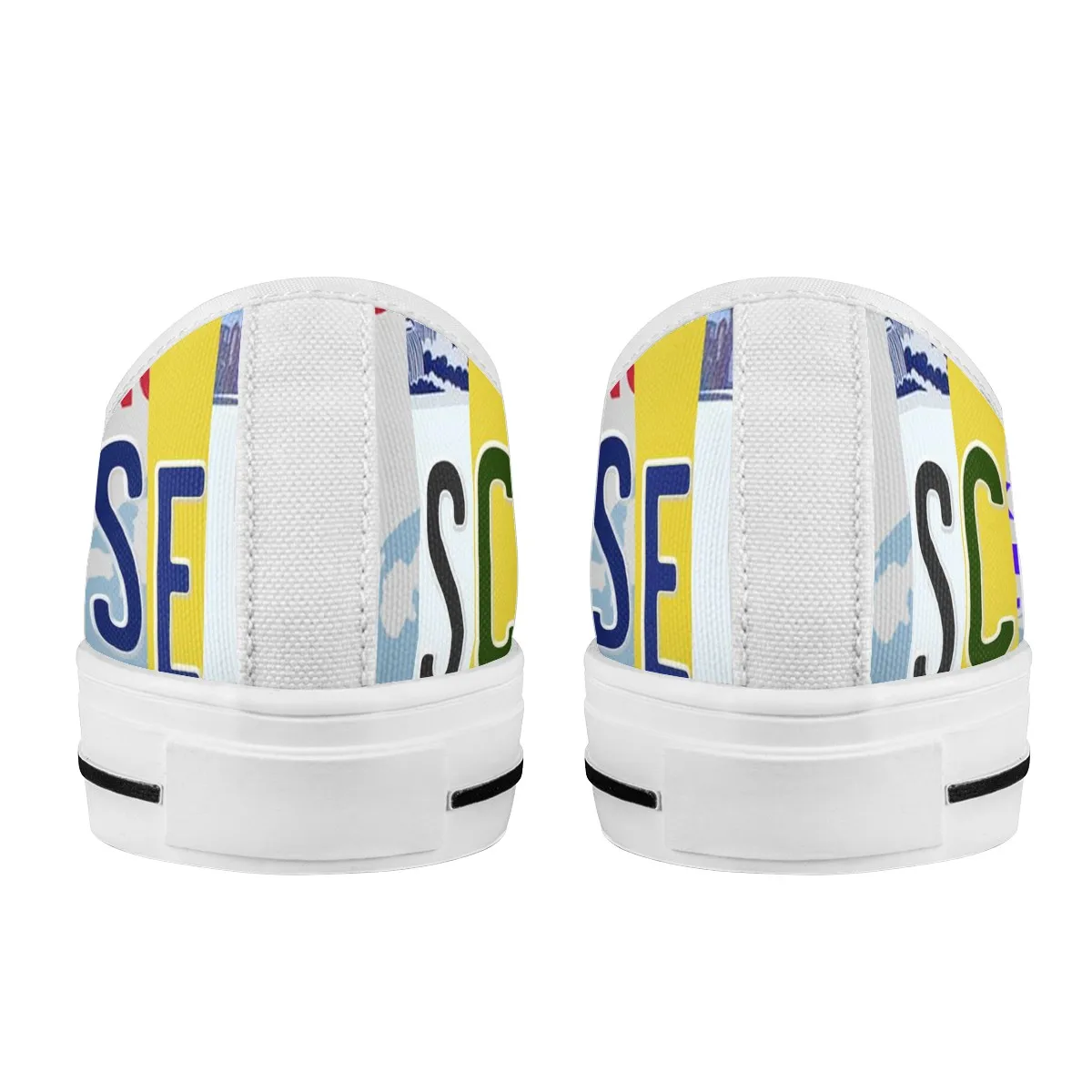 Women's Fashion Vulcanize Shoes New Retro License Plate School Nurse Canvas Shoes Flat Fashion Comfortable High Shoes