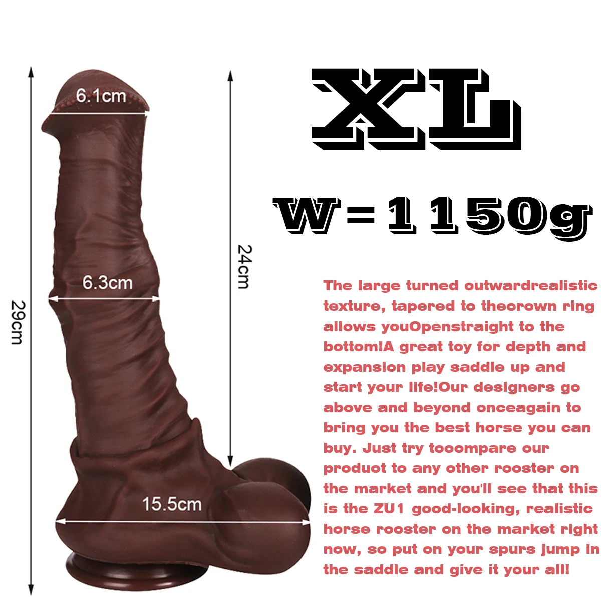 Consolo Realista Cavalo Dilatador Dildo Equino Horse Desire
