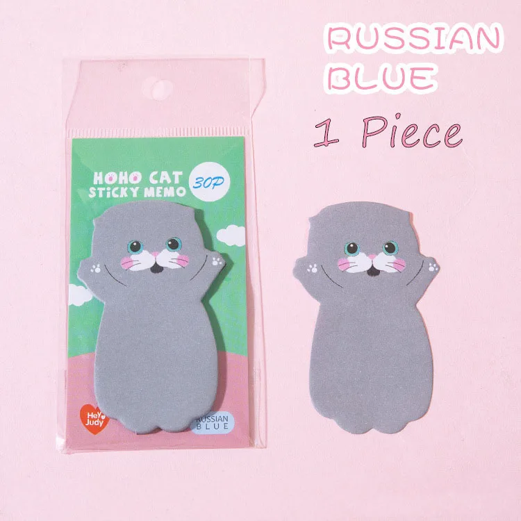 Adorable Kawaii Cat Sticky Notes Memo Pad - Perfect for School, Office, and Scrapbooking Gifts