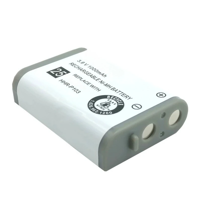 HHR-P103 HHRP513A Type25 for Panasonic Cordless Phone Handset 3.6V 1000mAh Ni-MH