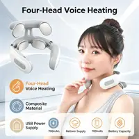 Vitality Magic Pro 2.0 Neck Massager 008 Four-Head Electric Heating Neck Massager With Voice Control USB Rechargeable Device 1