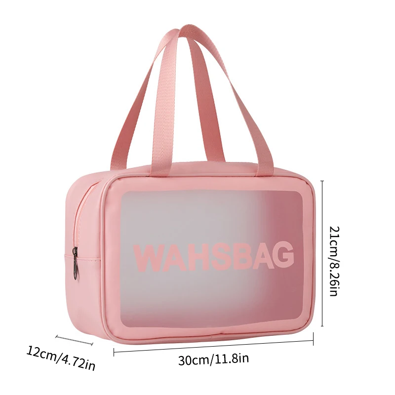 Cosmetic Bag Waterproof Portable Large Capacity Pu Transparent Wash Travel Storage