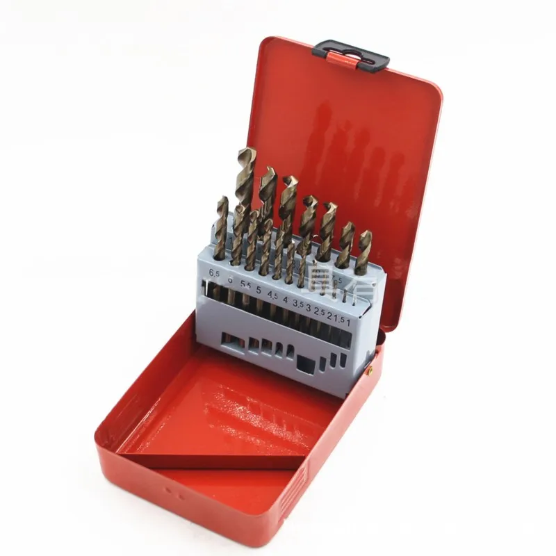 

13/19/25pcs M35 Cobalt Twist Drill Bit Set With Case 1.0-13mm Metal Hole Punch HSS Titanium Woodworking Opening Hand Tools Bits