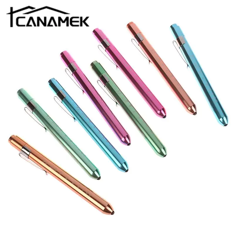 Led flashlight mini flashlight led flashlights mini led flashlight led torch light medical light 1PC reusable LED medical penlight with pupil gauge pocket clip for nurses doctors reading