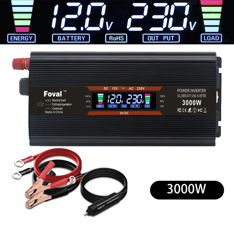 Pure Sine Wave Inverter Dc 12V Ac 220V 1500W/2000W/2600W Power Inverter ...