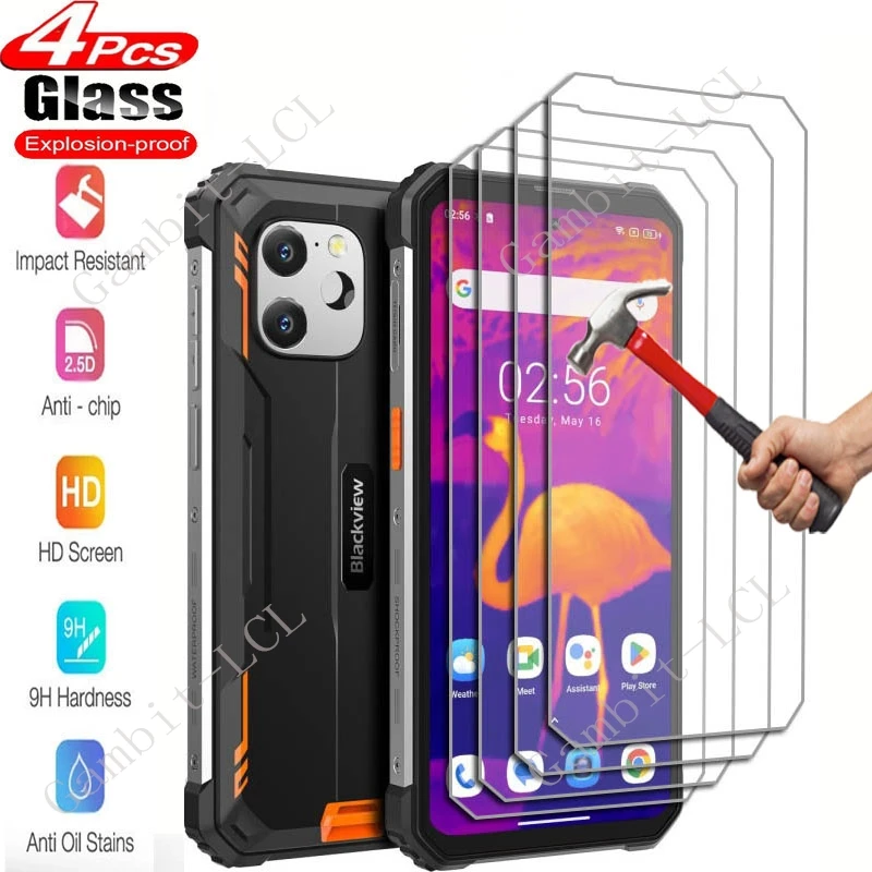 4PCS Tempered Glass Screen Protector Film Cover