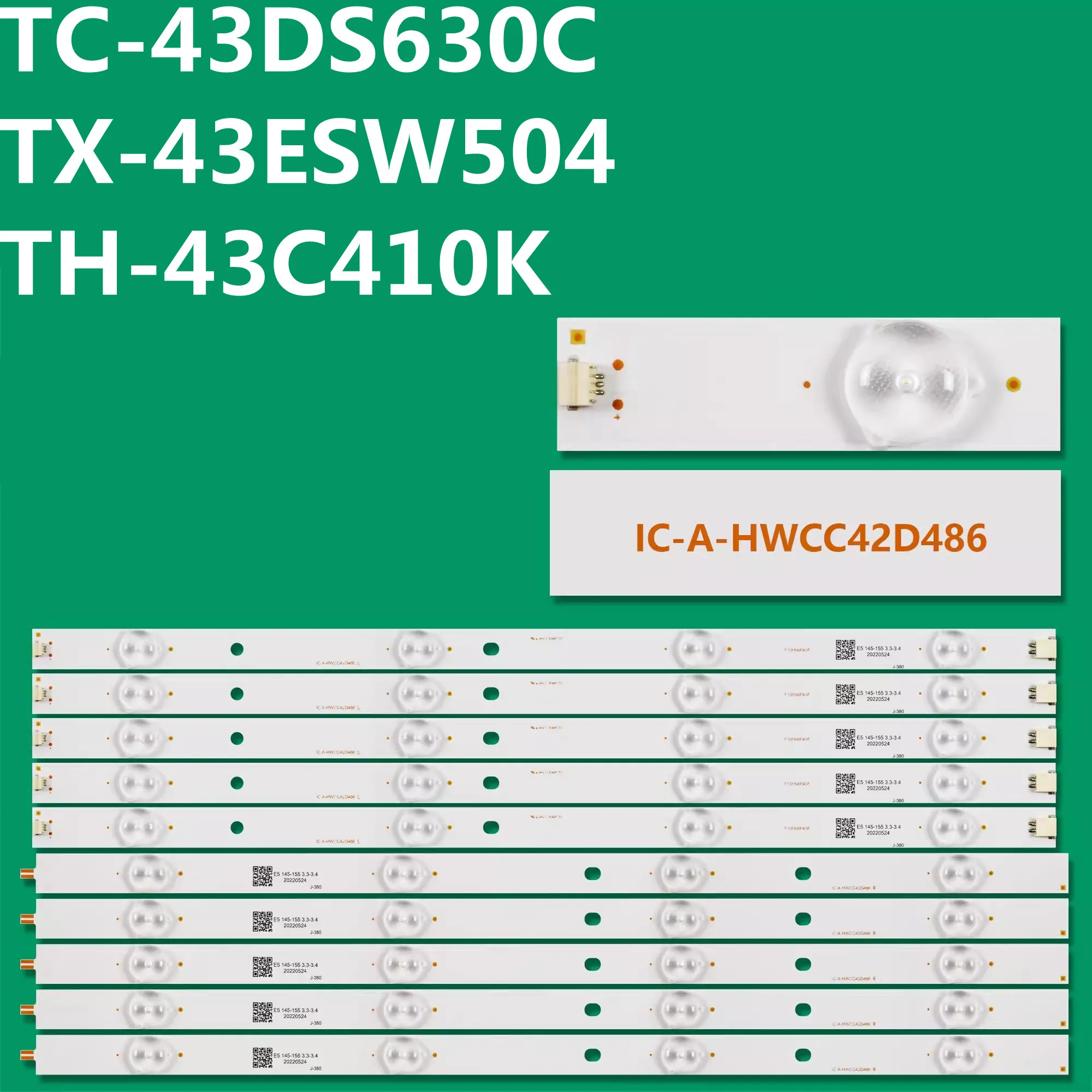 LED 백라이트 스트립, IC-A-HWCC42D486 TZLP152KFCB TC-43SV700B TC-43DS630C TH-43E410T TX-43ESW504 TH-43C410K TC-43ES630B
