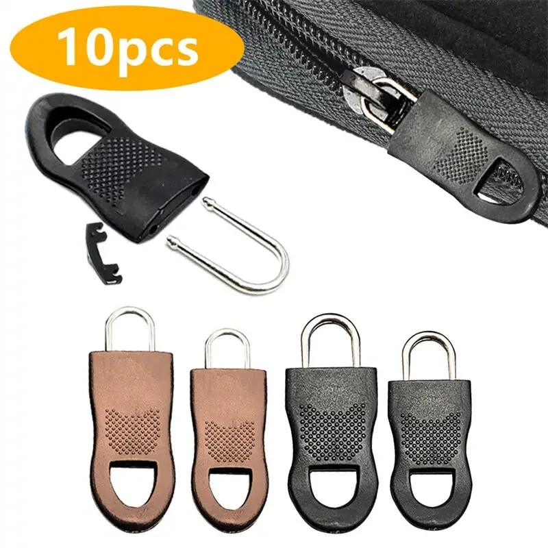 

10Pcs Removable Pull Piece DIY Zipper Head Accessories Clothes Bags Multi-Functional Pull Head School Uniform Schoolbag