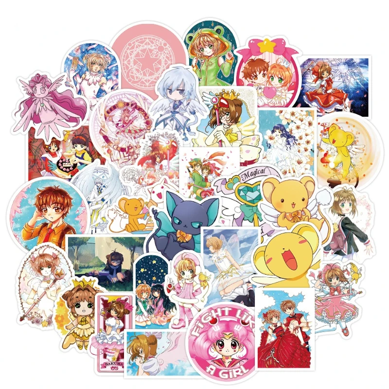  100pcs Kawaii Anime Lovely Stickers Girl Stickers Card Captor  Sakura Stickers : Toys & Games