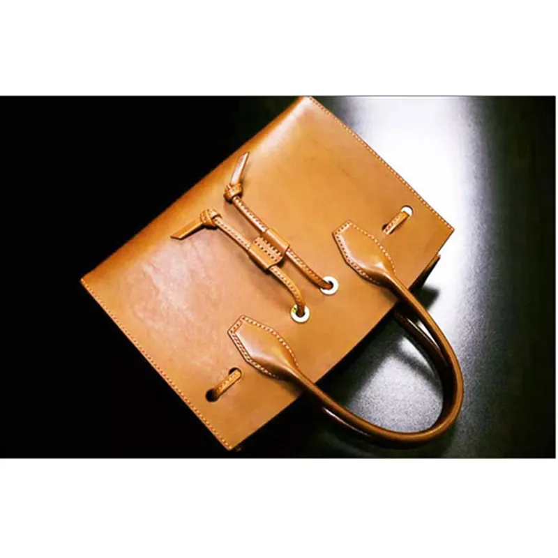 Leather Craft Template Sewing Template 1Set Handmade Fashion Large Capacity Tote Bag Handbag Sewing Pattern Leather Craft DIY Kraft Paper Sewing Template 27*21cm leather craft template sewing template