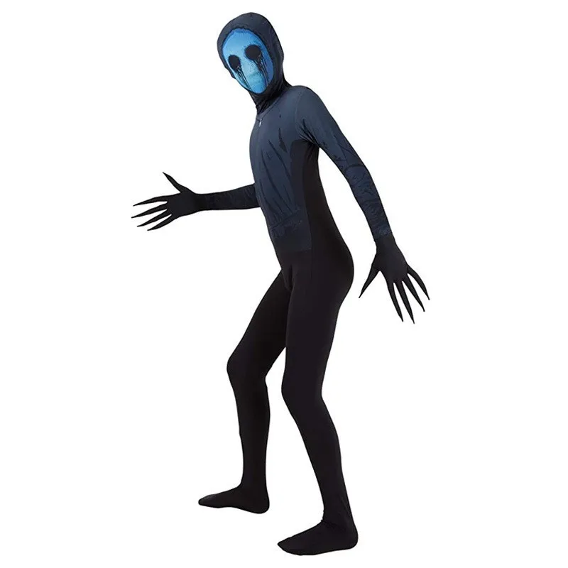 Halloween Cos Halloween Horror Skin-tight Garment Eyeless Jack One-piece Cosplay Costume Role-playing Costume