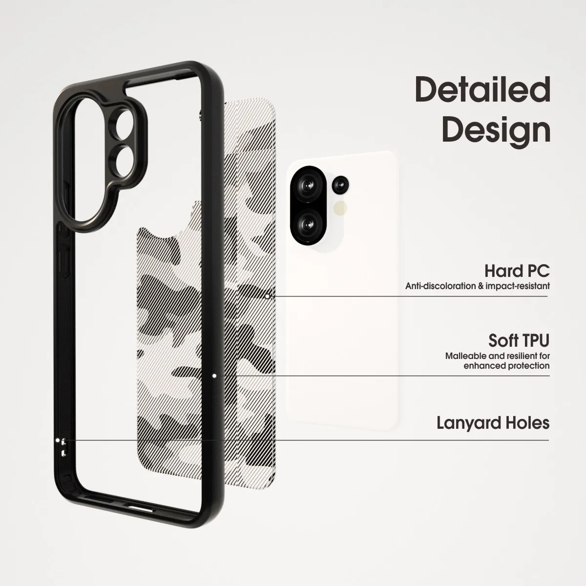 Camouflage Military Style Shockproof Phone Case - Soft TPU Anti-Scratch Cover with Precise Cutouts
