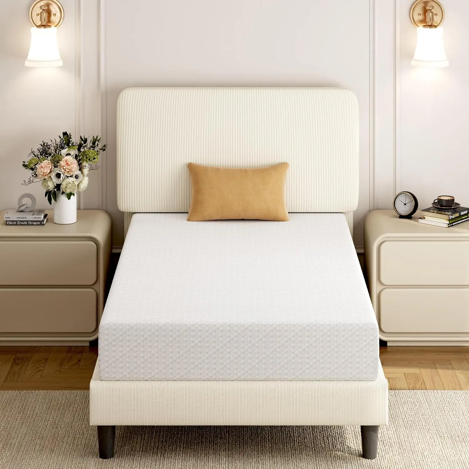 8 Inch Twin Mattress 3 Foam Layer Cooling Gel Memory Foam Mattresses Green Tea for Fresher Sleep Medium Firm CertiPUR-US Certifi 8 Inch Twin Mattress 3 Foam Layer Cooling Gel Memory Foam Mattresses Green Tea for Fresher Sleep Medium Firm CertiPUR-US Certifi