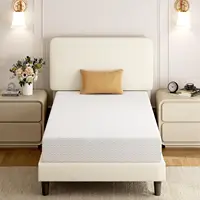 8 Inch Twin Mattress 3 Foam Layer Cooling Gel Memory Foam Mattresses Green Tea for Fresher Sleep Medium Firm CertiPUR-US Certifi