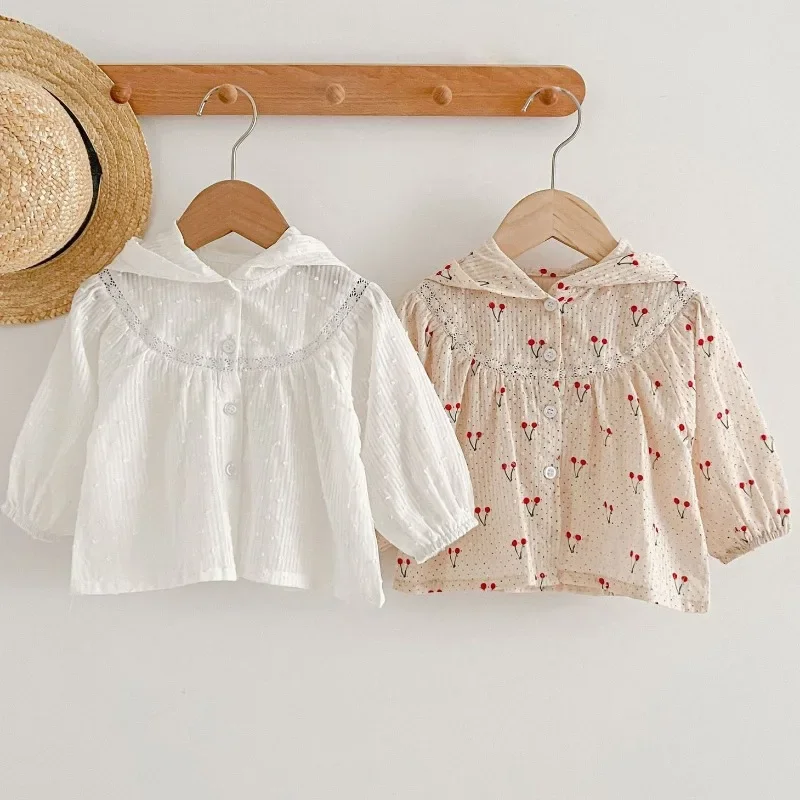 Kids Summer Floral Coat Baby Girl Sun Protection Hooded Cardigan 0-3Y Newborn Thin Long Sleeve Jackets for Beach Sunscreen Tops