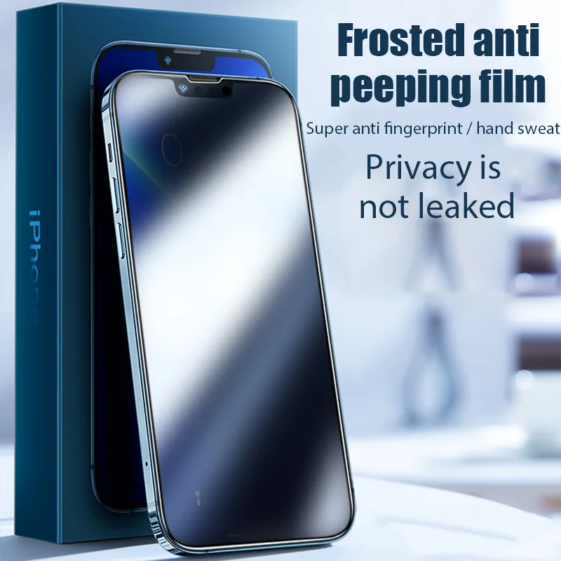 Full Cover Matte Privacy Protective Glass For Iphone 13 12 11 Pro Max Screen Glass For Iphone 7 8 Plus 12 13 Mini Xr X Xs Max