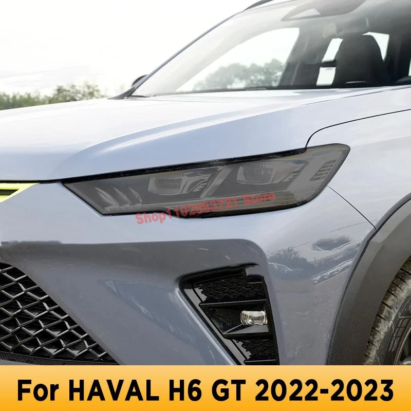 

Car Headlight Tint Anti-Scratch Smoked Black Protective Film Self Healing TPU Stickers For HAVAL H6 GT 2022 2023 Accessories