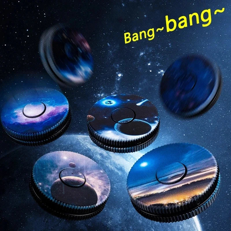 Coin Star Fidget Toys Adults Children EDC Mini Snap Finger Antistress Hand Push Pop Coin Gyro Fidget Spinner Magnetic Hand Toy