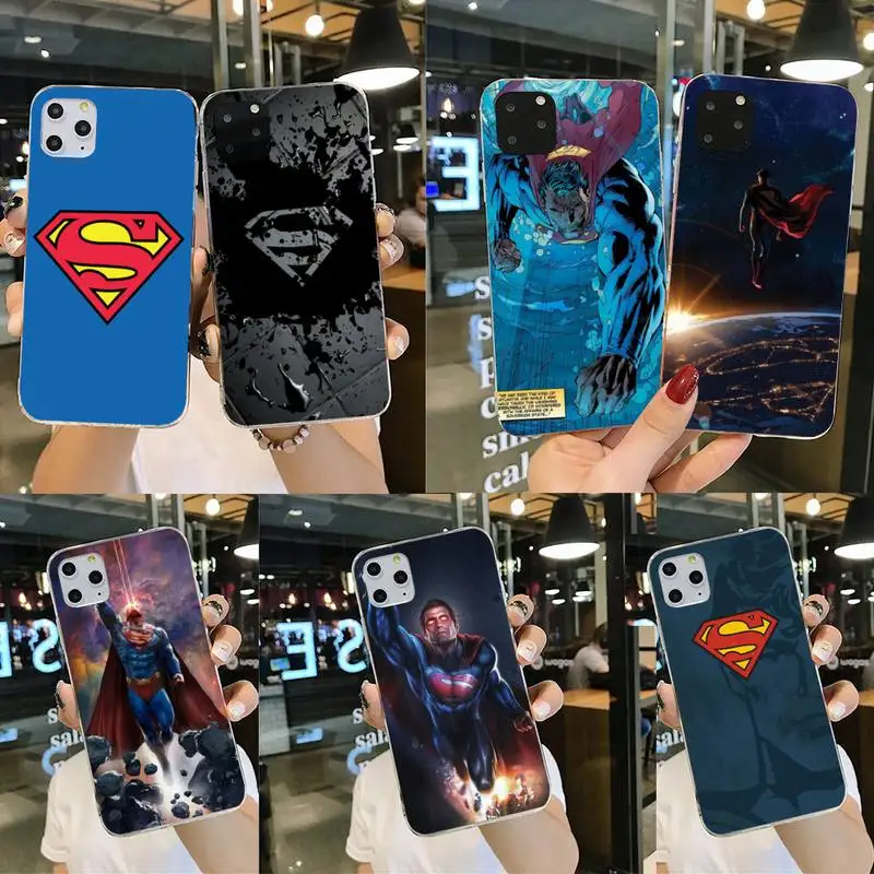 Супергерой DC Супермен чехол для телефона iphone 13 12 11 Pro Max Mini XS 8 7 Plus X SE 2020 XR