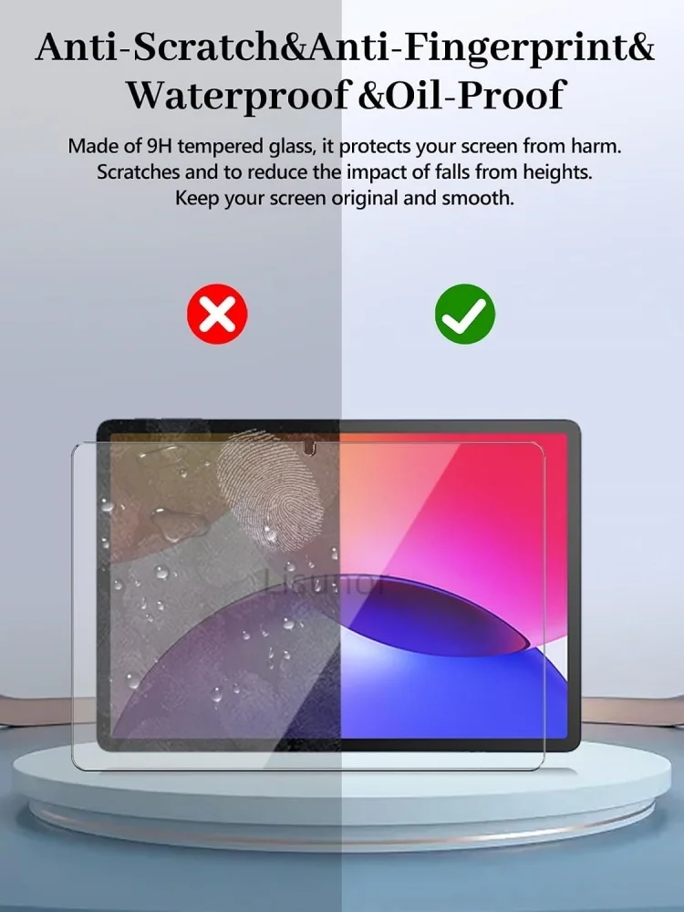 Premium 9H Tempered Glass Tablet Screen Protector - Anti-Fingerprint, HD Clear (2-Pack)