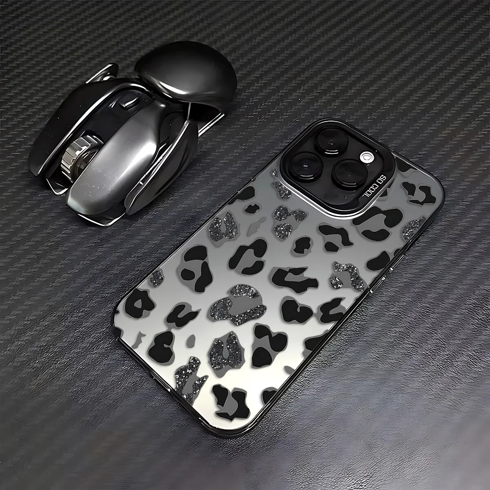 Shiny Colorful Leopard Print Anti-Fall Phone Case