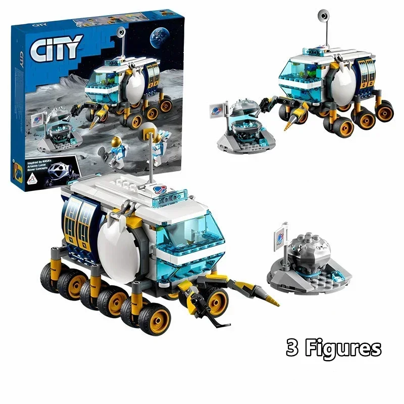 City Series Lunar Roving Vehicle Compatibile 60348 Building Blocks Brick Education Assembly Toy Per Regalo Di Natale Di Compleanno Per Bambini