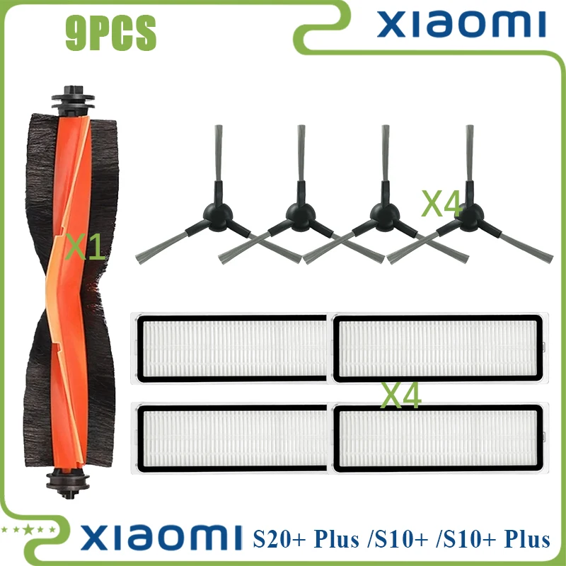 Premium Accessories Kit for Xiaomi Robot Vacuum – Main Roller, Side Brush, HEPA Filter, and Mop Cloth