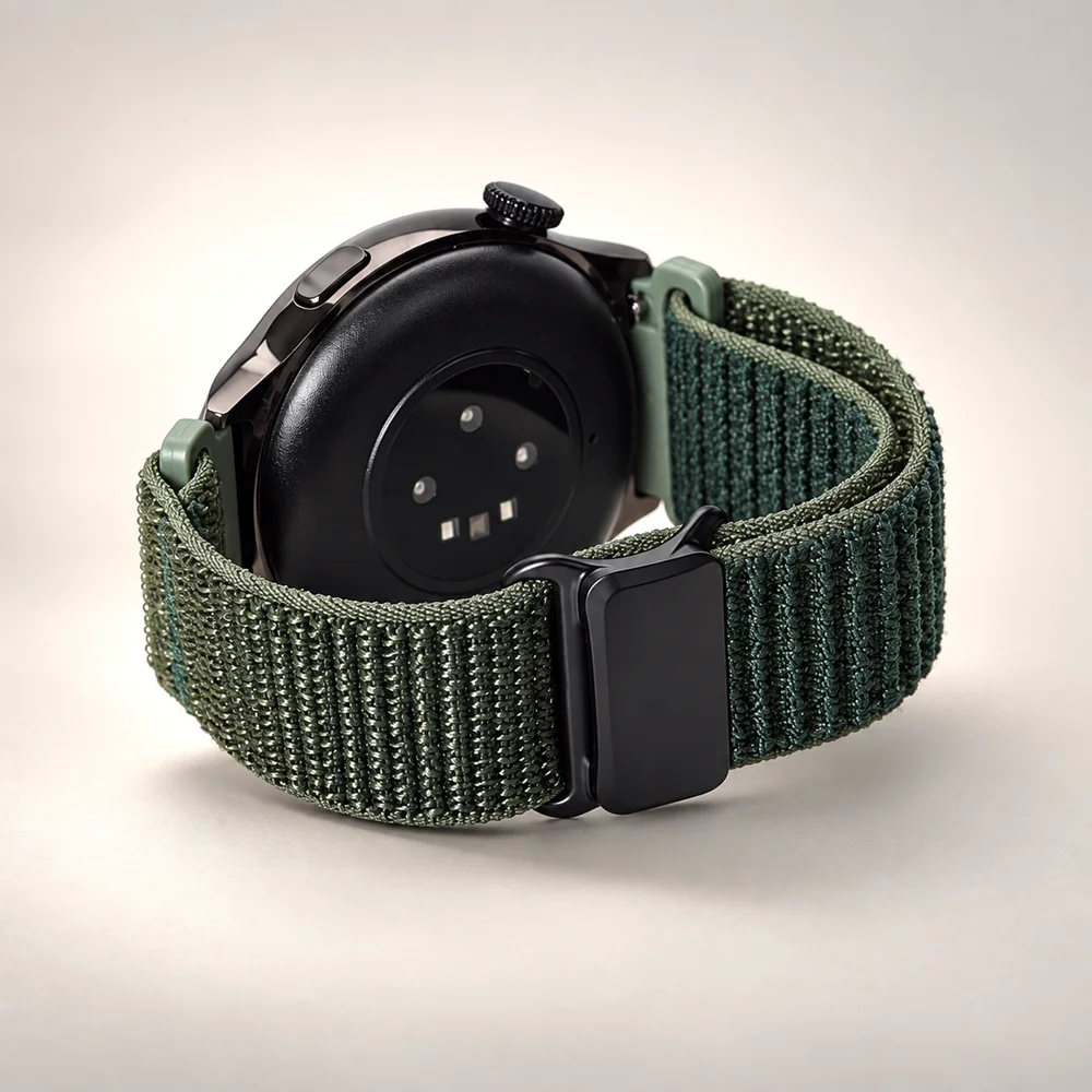 Versatile Nylon Loop Strap for Smart Watches - Replaceable Wristband in Multiple Sizes