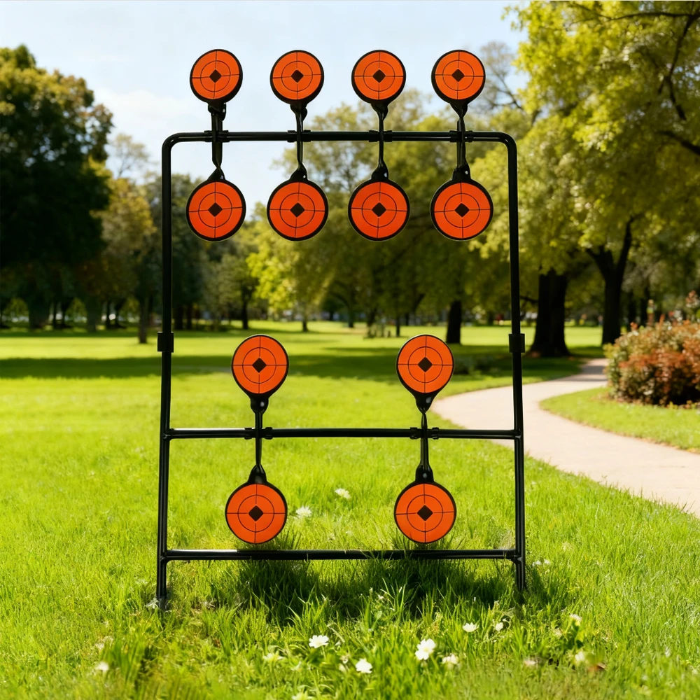 Carbon Steel Detachable 12-target Shooting Practice Rotating Target For Precision Shooting Practice