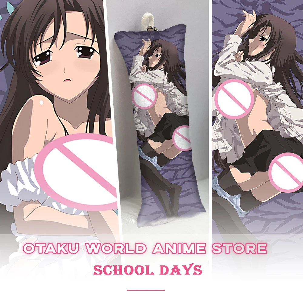 

School Days Dakimakura Sexy Anime Hugging Body Pillowcase Double Sides Printed Costume Naughty Cushion Cover Cosplay