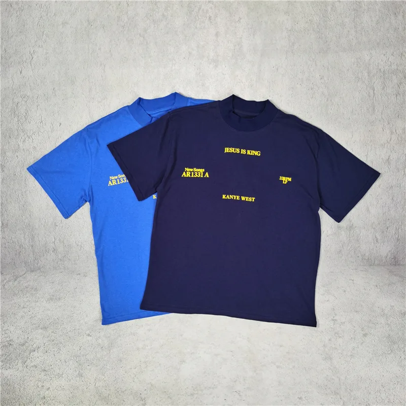 Men Women Top Short Sleeve Letter Print Tees T-shirt harajuku Oversized T Shirt CPFM Kanye west Jesus is King Chicago Shirts |