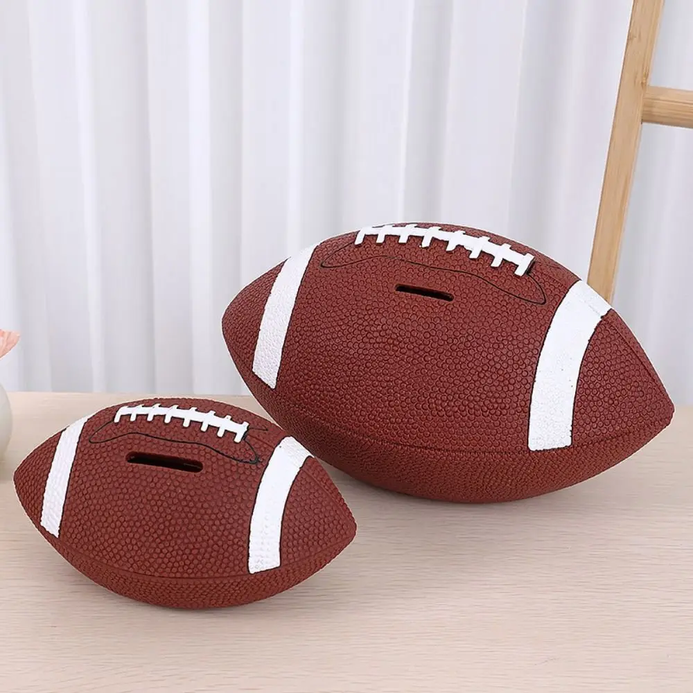 Creative Rugby Football Coin Savings Tank Large Capacity American Football Rugby Money Tank Durable INS Kids Storage Box Adults