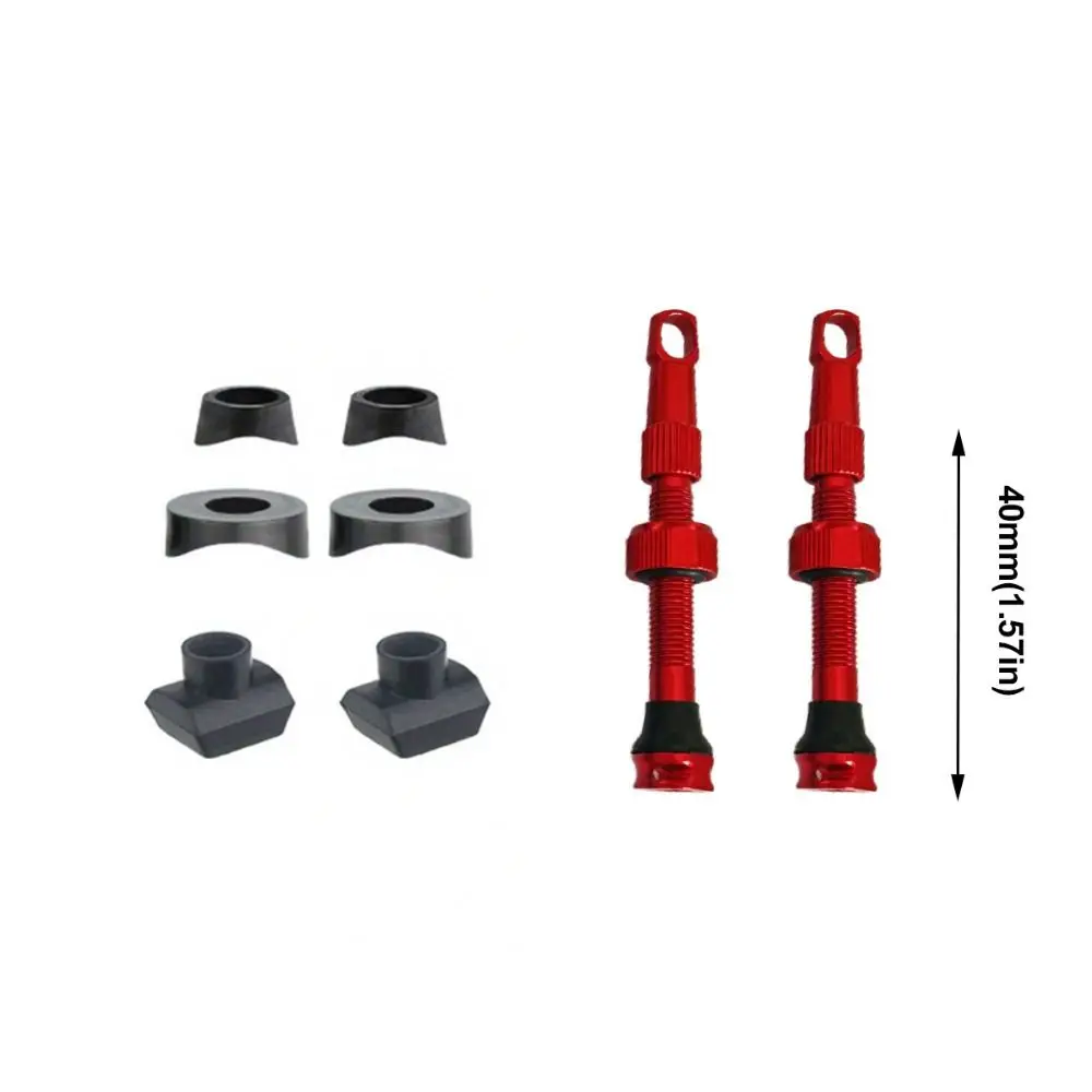 ชุดวาล์วยางจักรยานขนาด 40 มม. 1/8 ชิ้น หลายสี ทำจากอลูมิเนียมอัลลอยด์ สำหรับยางแบบไม่มียางใน พร้อมประแจและฝาครอบ รวมถึงไส้วาล์ว 1