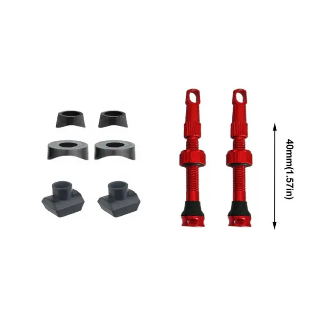 ชุดวาล์วยางจักรยานขนาด 40 มม. 1/8 ชิ้น หลายสี ทำจากอลูมิเนียมอัลลอยด์ สำหรับยางแบบไม่มียางใน พร้อมประแจและฝาครอบ รวมถึงไส้วาล์ว 1