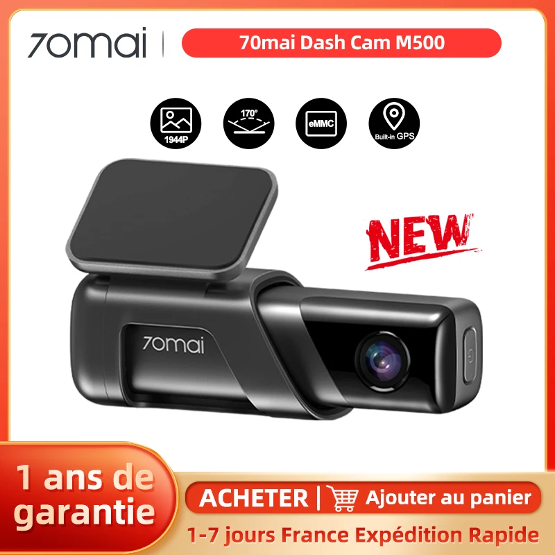 70Mai Dash Cam M500 1944P 170Fov 70Mai M500 Car Dvr Dash Camera Recorder Gps Adas 24H Monitor Di Parcheggio Emmc Storage Integrato