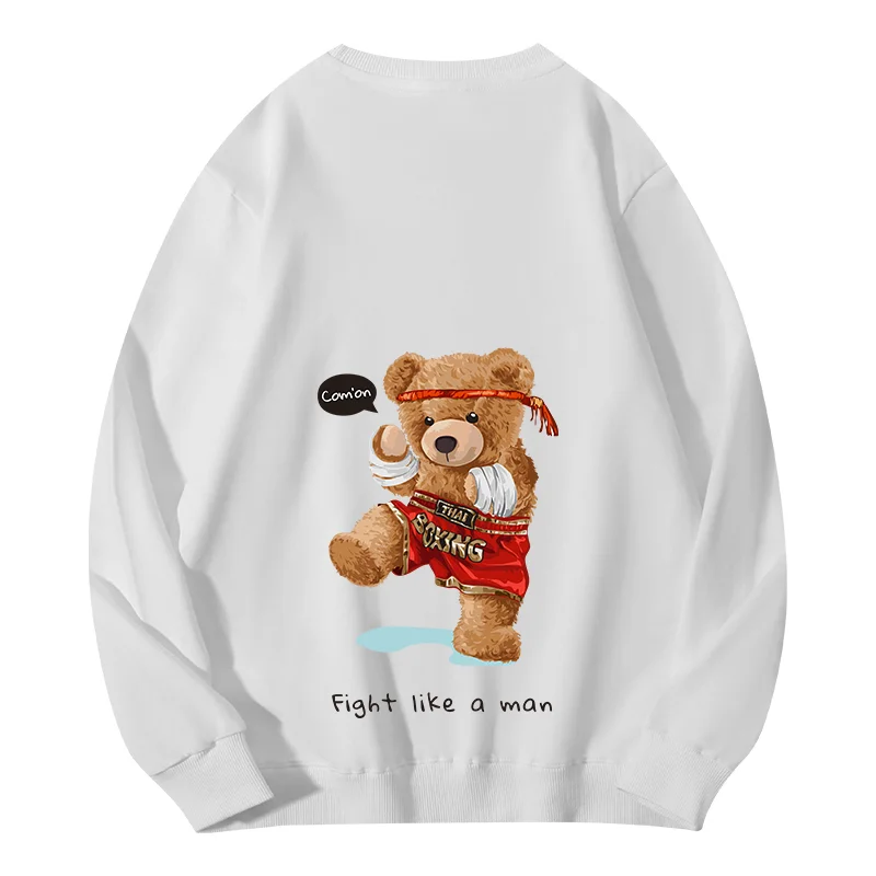 

Men's and Women Back Printed Pullover hoodie Graphic Trendy Bear Anime Long Sleeve Crewneck Streetwear Casaul Sweatshirt Haikyuu