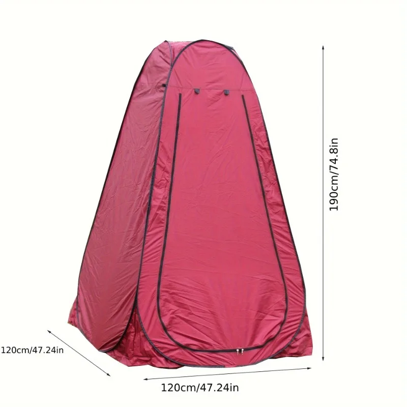 1 Person Instant Pop Up Multi Functional Outdoor Tent 3 in 1 Portable Shower Changing Toilet Tent with Zipper Closure All Season