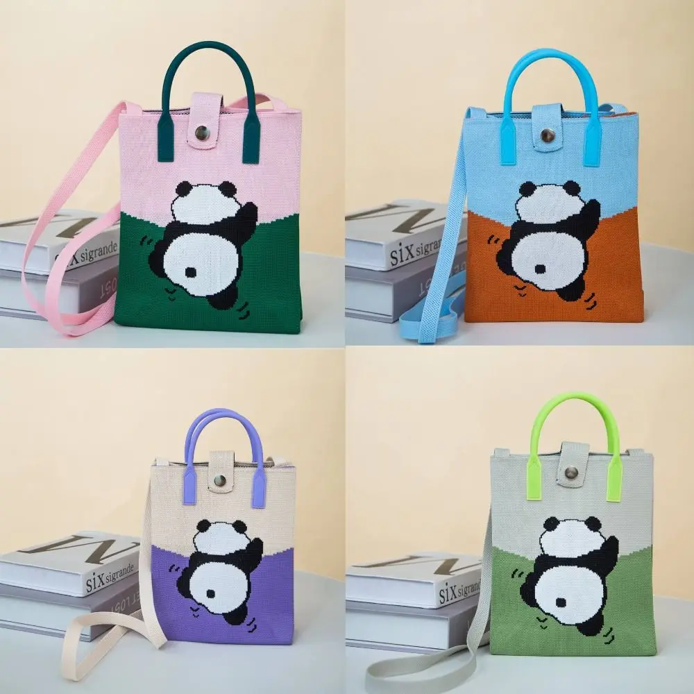 

Милая искусственная ручная работа мультяшная панда Наплечная мини сумка из полиэстера с узлом наручная сумка для девочки