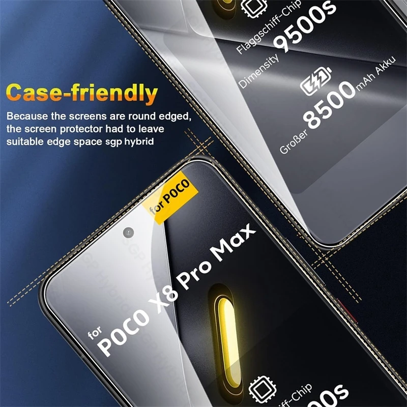 6-in-1 Premium Protection Set with Tempered Glass Screen & Camera Guard
