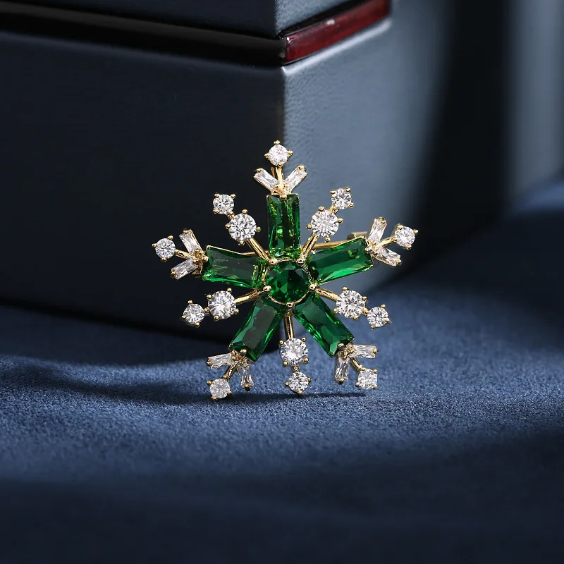 여성용 가디건 핀, 다채로운 큐빅 지르코니아 눈꽃 브로치 선물 맞춤형 다목적 정장 액세서리