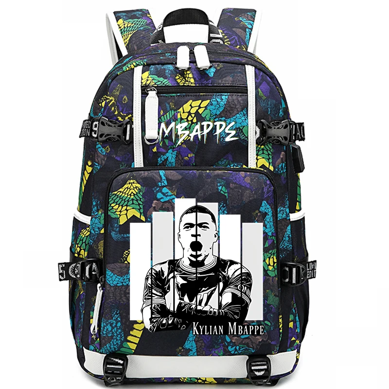 

Mbappe avatar printed children's schoolbags youth backpacks casual outdoor travel bags