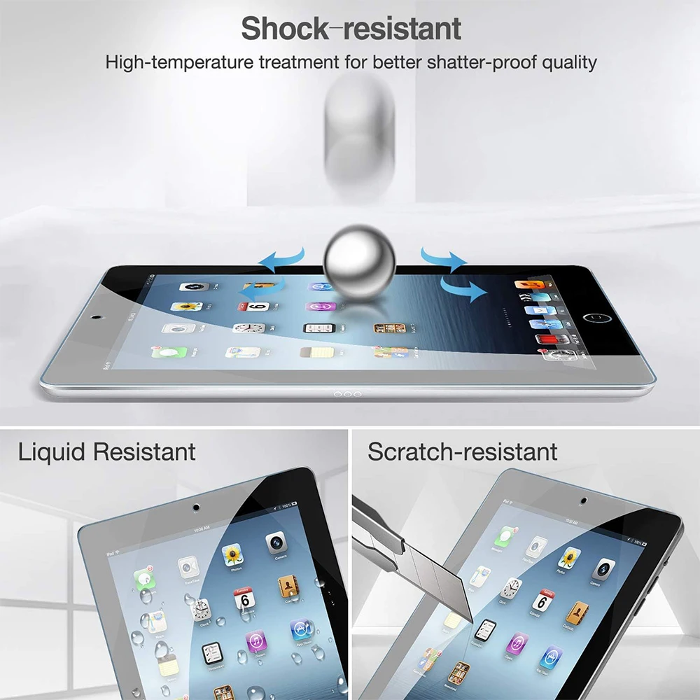 Tempered Glass Film Screen Protector for iPad 2 3 4 Protective Glass Film A1395 A1396 A1397 A1403 A1416 A1430 A1458 A1459 A1460 6