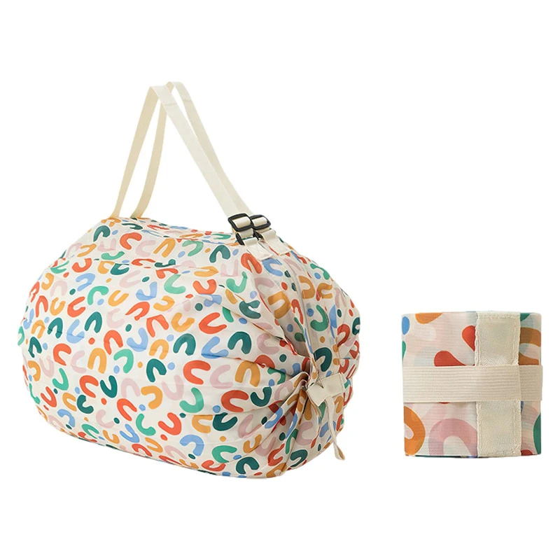 Camouflage Foldable Nylon Shopping and Travel Bag with Handle
