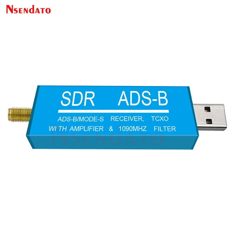 ADS-B Mode-S USB2.0 TV Tuner Stick With SDR TCXO RTL2832U Amplifier 1090MHZ Sam Band Pass Filter Radio SDR TV Scanner Receiver