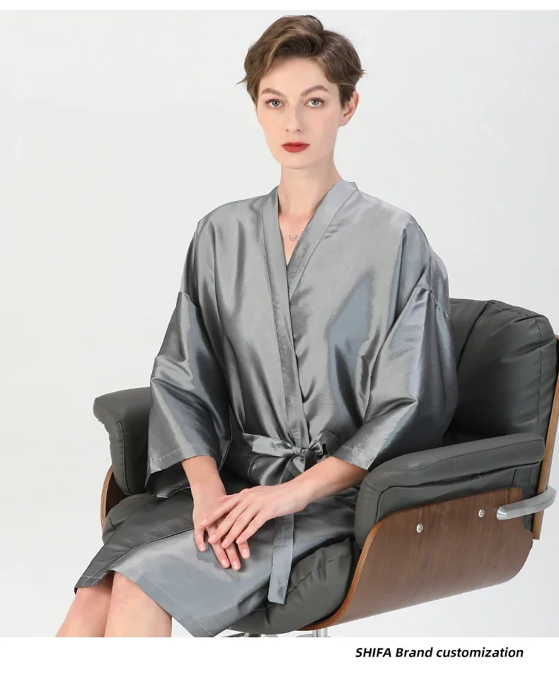 Hair Salon Smock Salon Client Gown Spa Woman Bathrobes Hair Cutting Cape Professional Hairdressing Clothes Hairdresser Apron 5