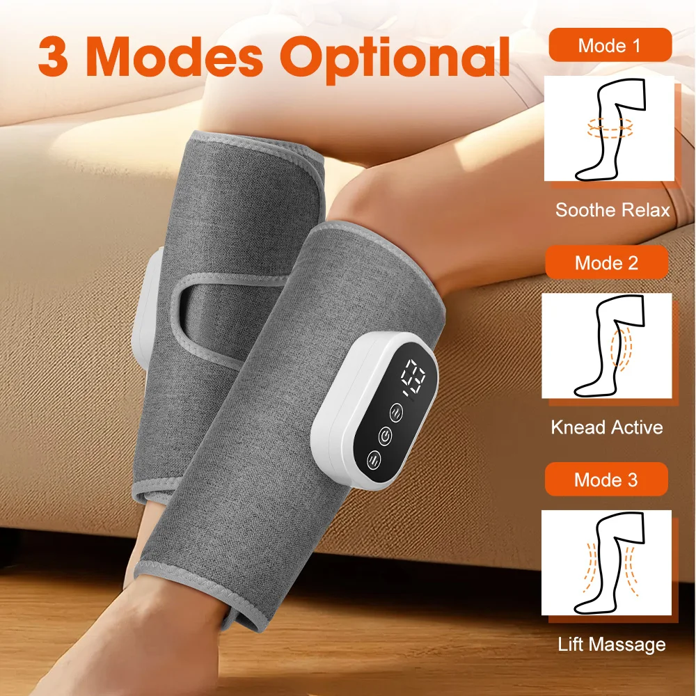 Electric Calf and Leg Massager for Blood Circulation with Heat, Powerful Air Pressure Leg Calf Massage Machine for Muscle Relax