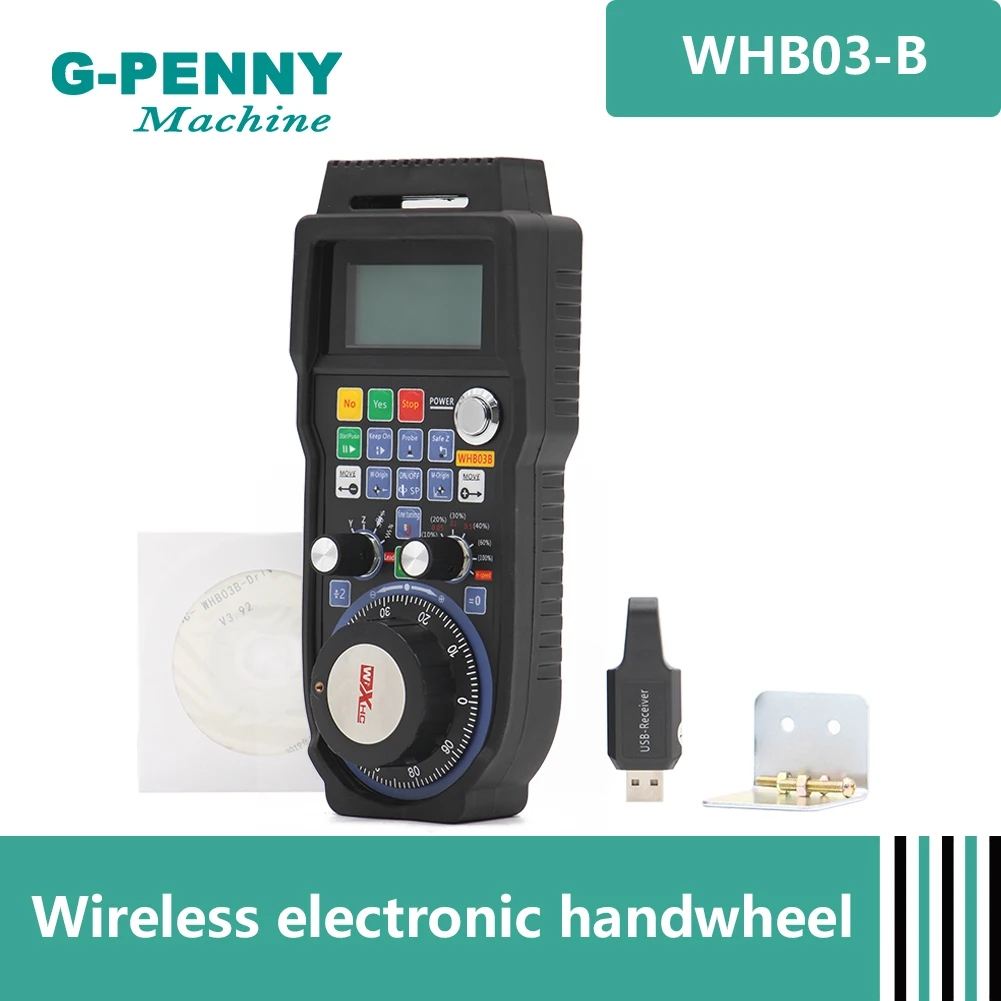 CNC 3Axis USB NC Studio Wireless Remote Handle CNC pulse generator MPG Weihong WHB03B HandWheel for Router Engraving Machine