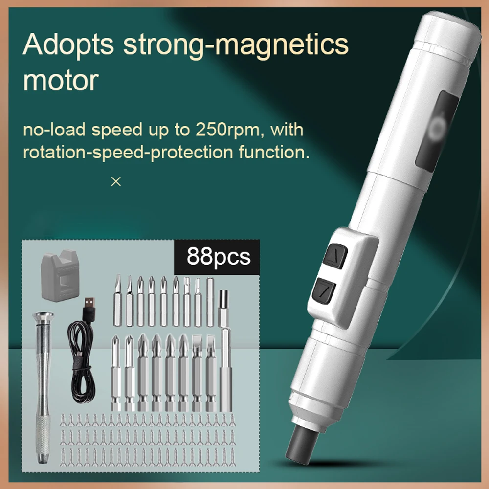 13 In 1 Electric Screwdriver Drill Kit Mini Multifunction Cordless  Rechargeable Power Tool With Drill