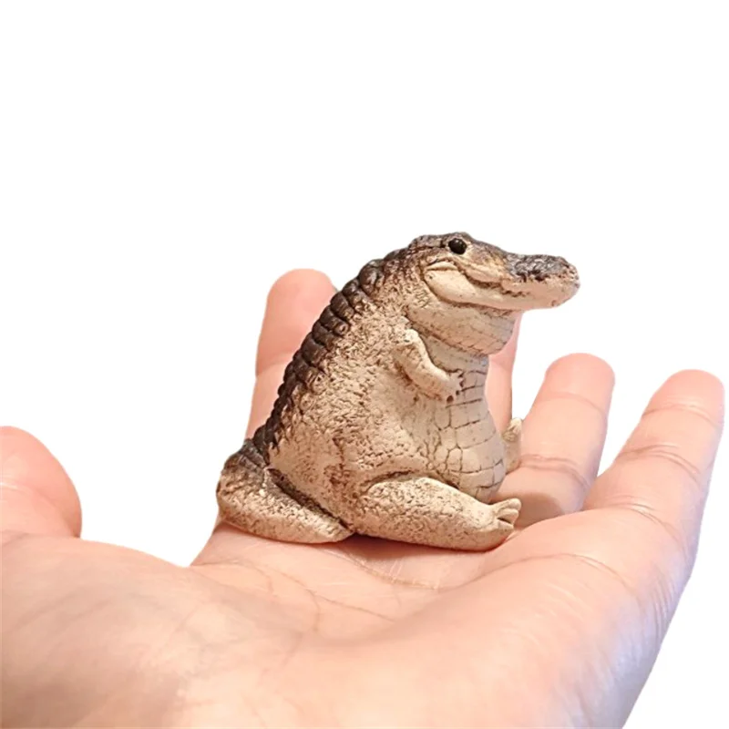 Tea Pet Purple Clay Handmade Crocodile Tea Figurine Household Supply tea pet ornaments