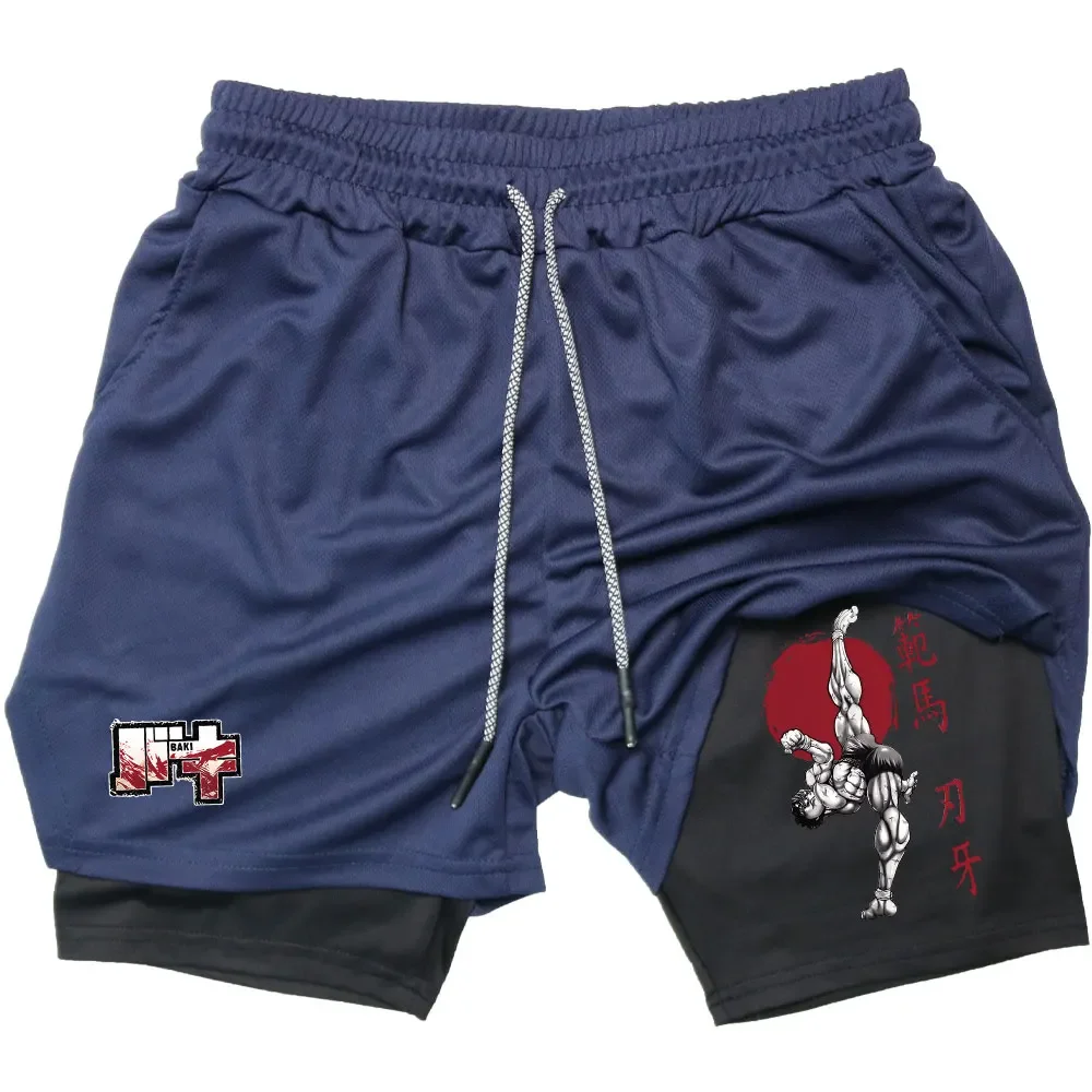 Anime Baki Hanma Performance Shorts Men Running GYM Shorts Beach Bottoms Summer Sportswear Fitness Training Jogging Short Pants 5